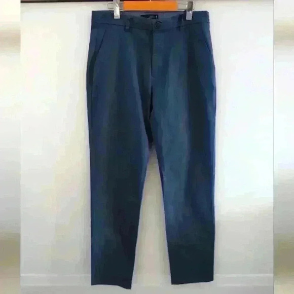 SCOTT ELLIS | Men's Steel  Blue Straight Fit Classic Chino Pant - Picture 1 of 4